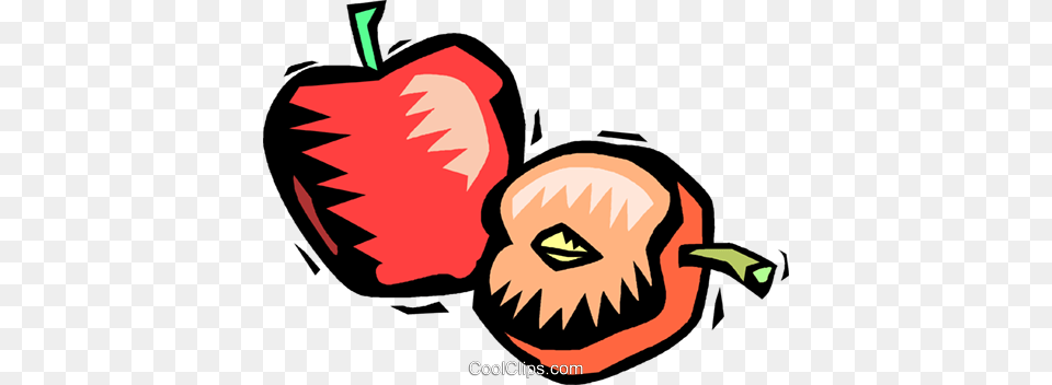 Two Red Apples Royalty Vector Clip Art Illustration, Apple, Food, Fruit, Plant Free Png Download