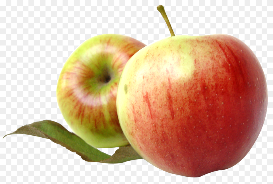 Two Red Apples With Leaves Image, Apple, Food, Fruit, Plant Free Png