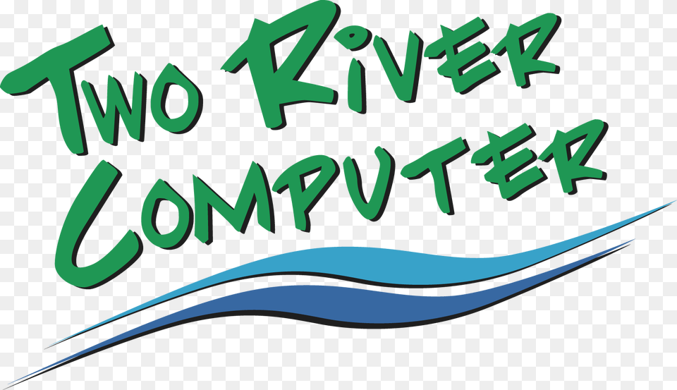 Two River Computer Logo, Art, Graphics, Green, Light Free Png
