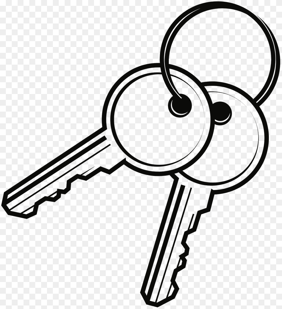 Two Round Head Keys On A Key Ring Found Them In A Coat Pocket Clipart, Smoke Pipe Free Png Download