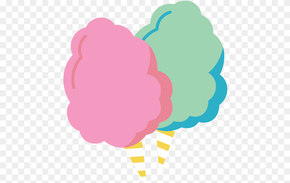 Two Servings Of Cotton Candy Illustration, Cream, Dessert, Food, Ice Cream Png Image
