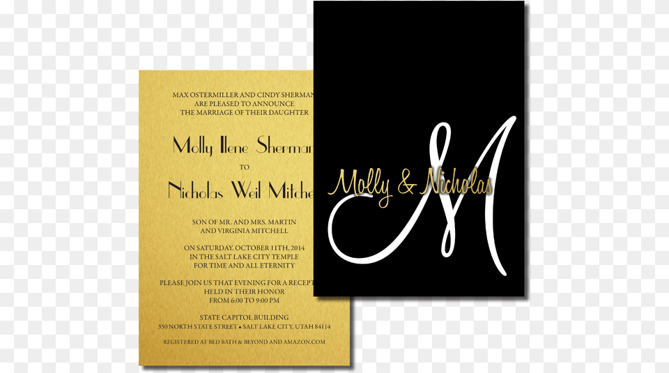 Two Sided Invitation Wedding, Advertisement, Poster, Text Free Png Download
