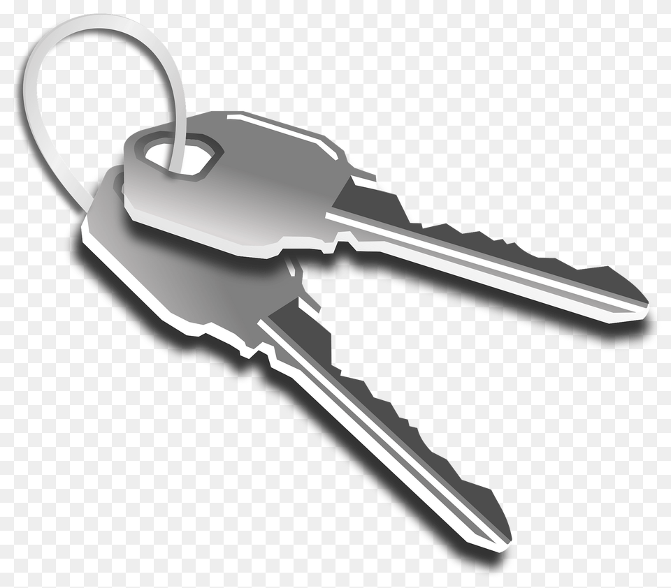 Two Silver Keys On One Ring Clipart, Key, Blade, Razor, Weapon Free Png Download