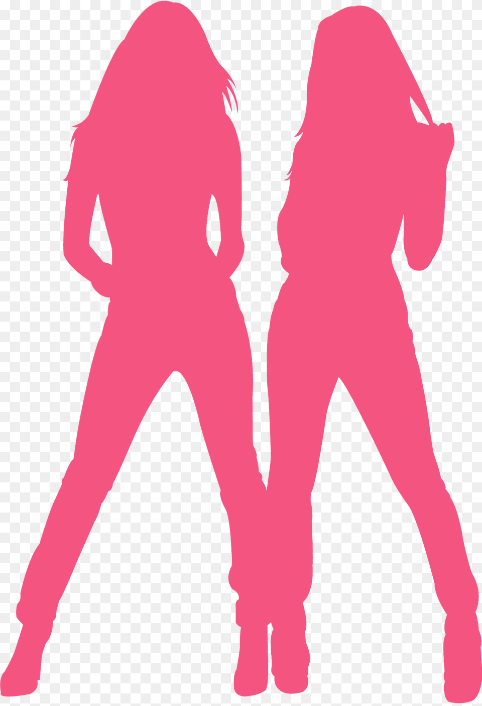 Two Sisters Silhouette, Adult, Person, Pants, Female Free Transparent Png