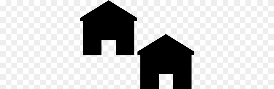 Two Small Houses Vector House, Gray Png Image