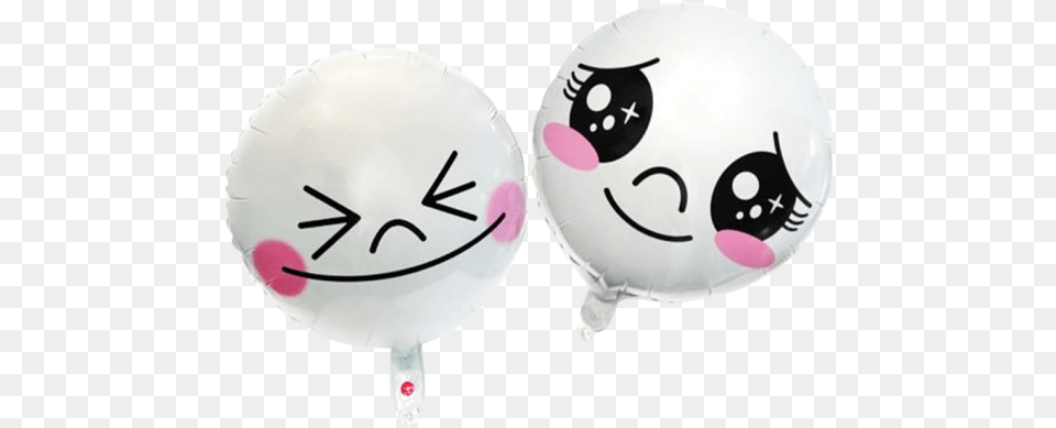 Two Smilies White Balloon Free Transparent Png