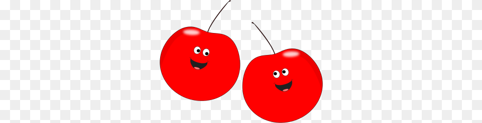 Two Smiling Cherries Clip Art, Cherry, Food, Fruit, Plant Free Png