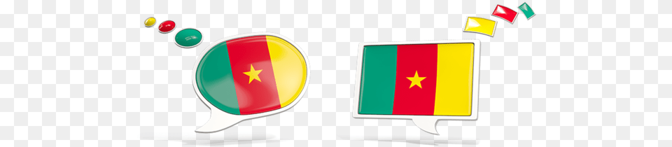 Two Speech Bubbles Illustration Of Flag Cameroon Circle, Logo Free Png