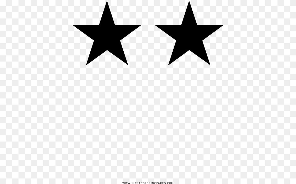 Two Stars Coloring, Gray Png Image