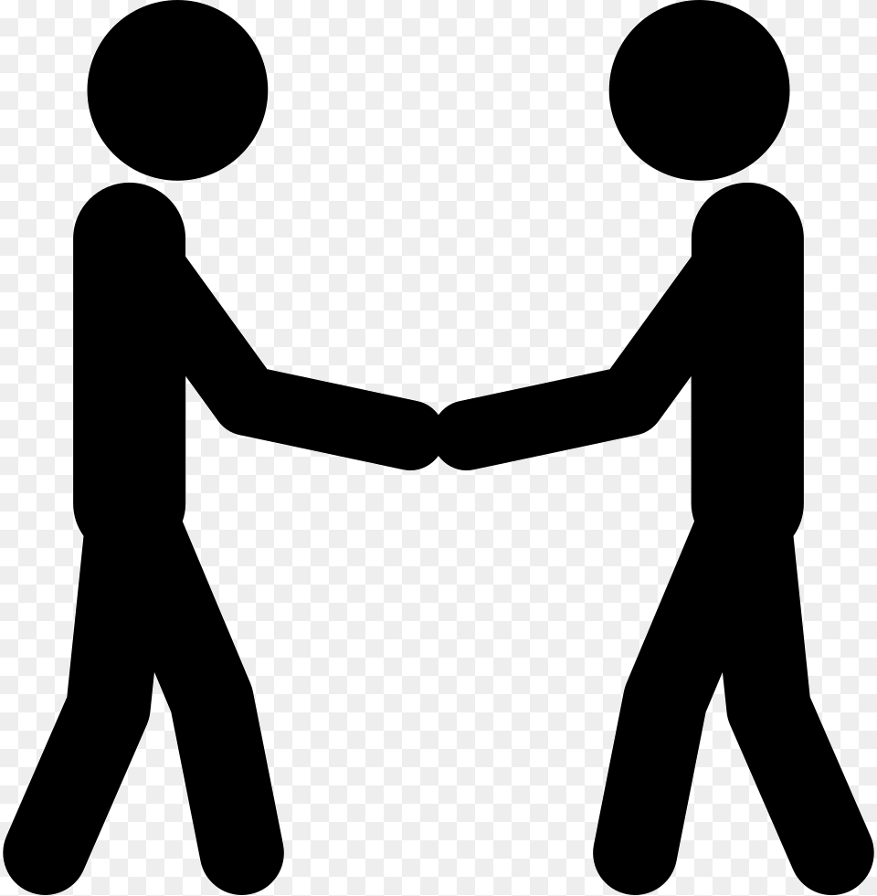Two Stick Man Variants Shaking Hands Stick People Shaking Hands, Body Part, Hand, Person, Silhouette Free Transparent Png