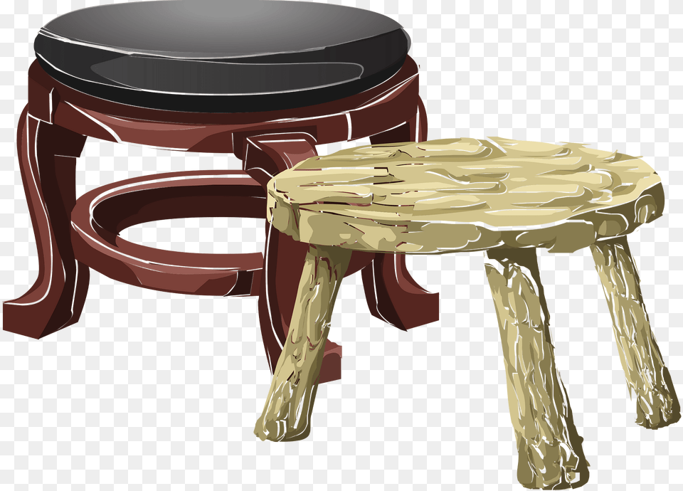 Two Stools Clipart, Bar Stool, Furniture, Plant, Tree Free Transparent Png