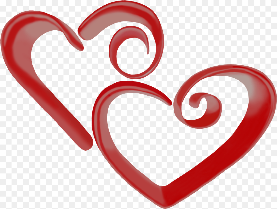 Two Swirl Hearts Clipart Empathie C Est Tendre La Main, Heart Free Png Download