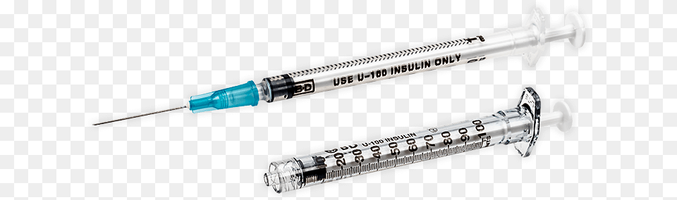 Two Syringes Transparent Image Free 1 Ml Insulin Syringe, Injection, Device, Screwdriver, Tool Png