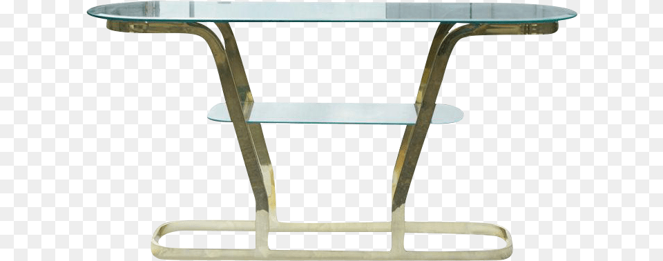 Two Tier Brass And Glass Console Sofa Table For Sale, Coffee Table, Furniture, Dining Table Free Transparent Png