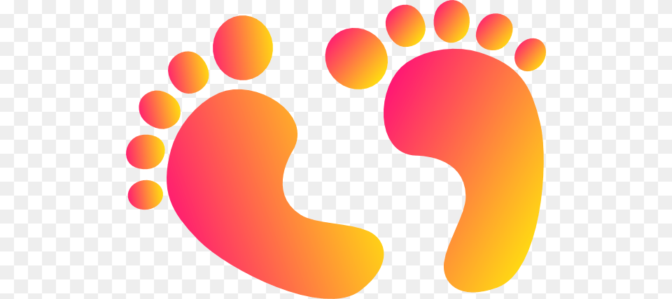 Two Tone Baby Feet Clip Art, Footprint Png