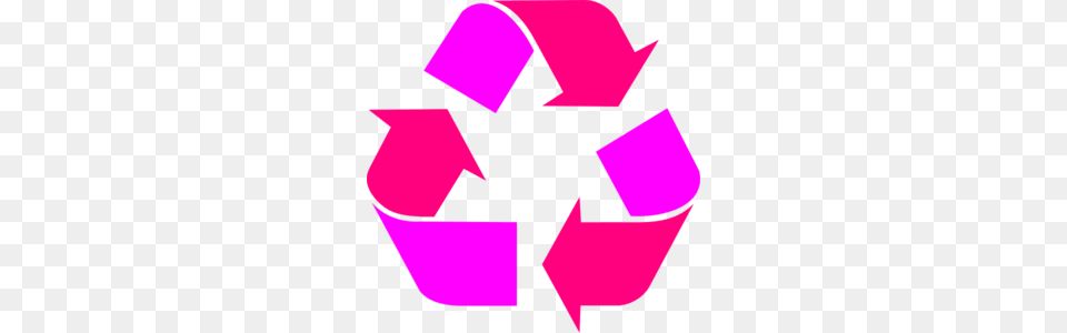 Two Tone Pink Recycle Symbol Clip Art, Recycling Symbol Free Transparent Png