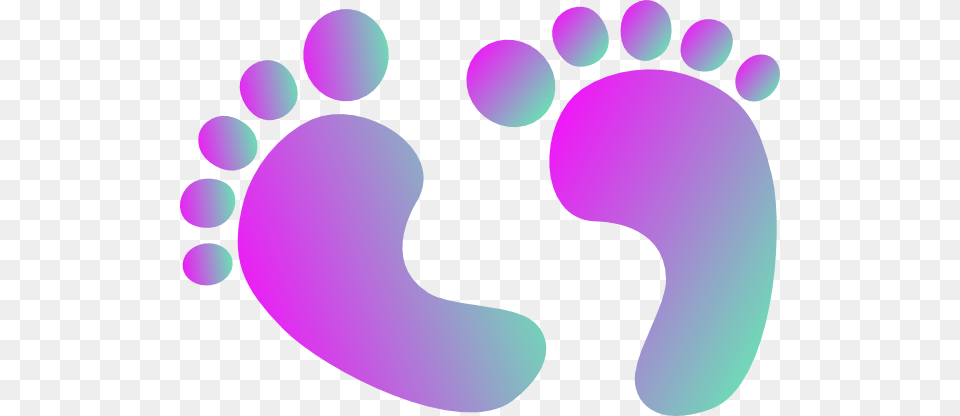 Two Tone Purple Baby Feet Clip Arts For Web, Footprint Free Transparent Png