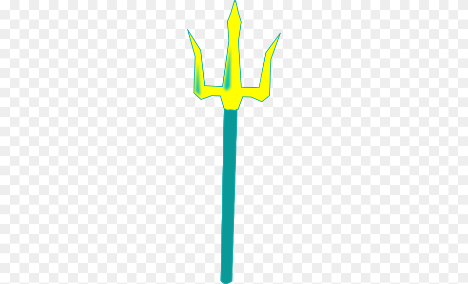 Two Tone Yellow Trident Clip Art, Sword, Weapon, Cross, Symbol Free Png