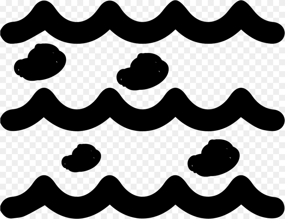 Two Triassic Reef Wave Line Icon, Face, Head, Mustache, Person Free Png Download
