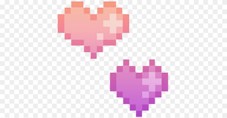 Two Two Hearts Heart Hearts Love Kpop Emotions Pixel Heart, Purple Free Png Download