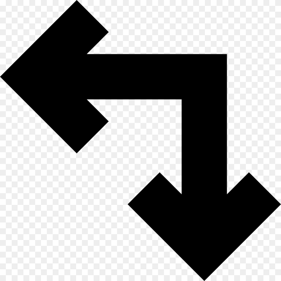 Two United Arrows In Straight Angle Pointing Left And Dos Flechas Unidas, Symbol Free Png