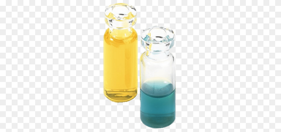 Two Vials Filled With Coloured Liquid, Jar, Bottle, Cosmetics, Perfume Free Transparent Png