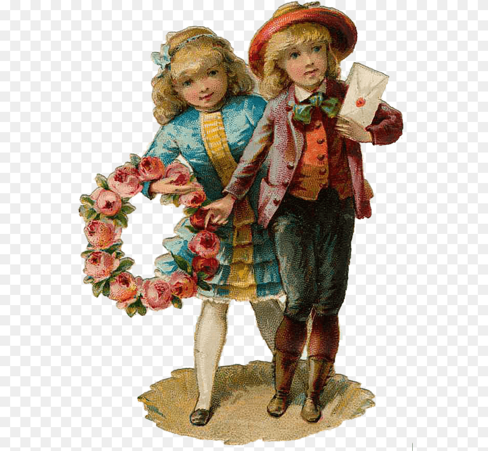 Two Victorian Vintage Kids Vintage Kids, Hat, Clothing, Person, Girl Free Transparent Png