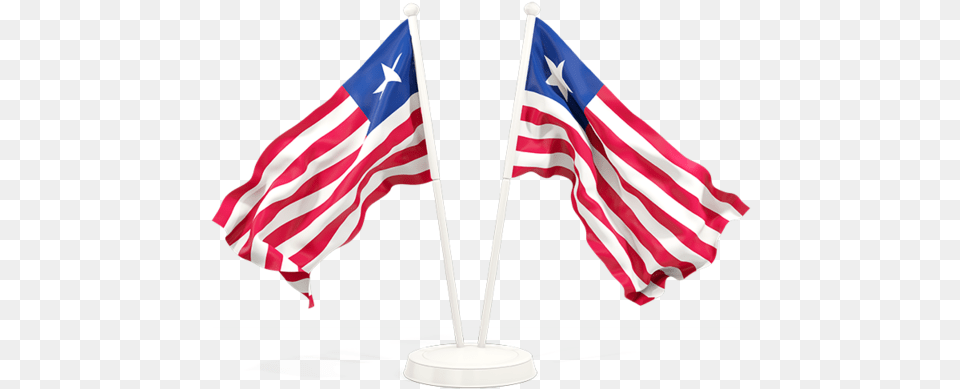Two Waving Flags Bandera Colombia Y Estados Unidos, American Flag, Flag Free Png Download