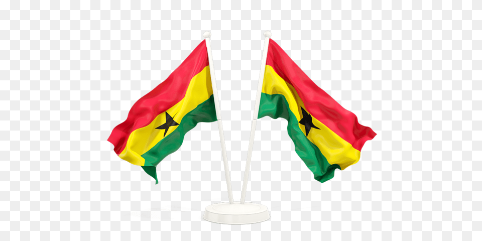Two Waving Flags Illustration Of Flag Of Ghana Png