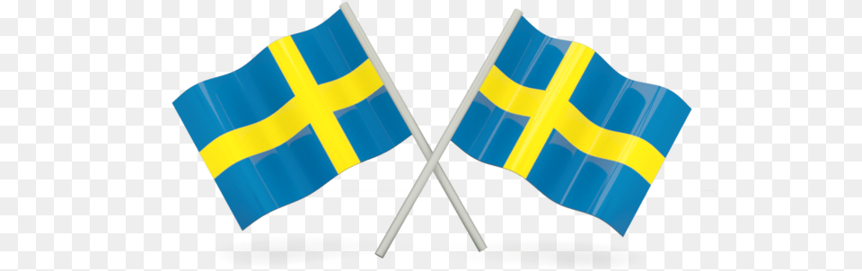 Two Wavy Flags Costa Rica Flag, Sweden Flag Png Image
