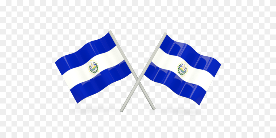 Two Wavy Flags Illustration Of Flag Of El Salvador Png