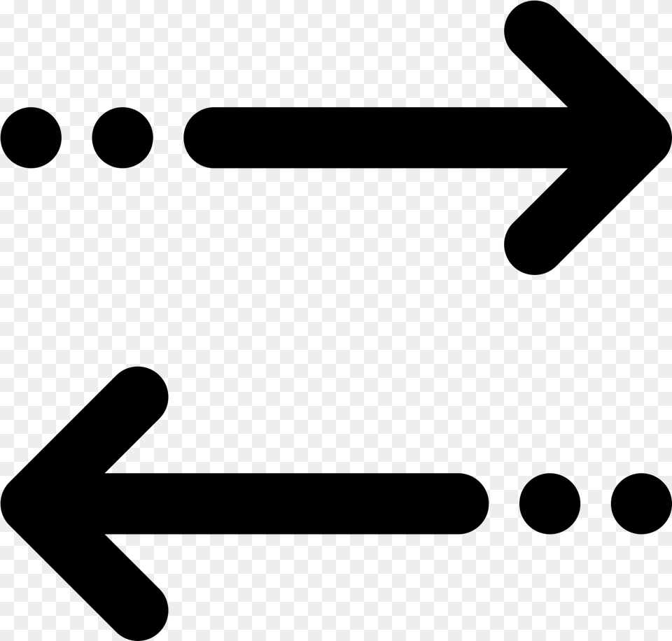 Two Way Arrows, Gray Free Png