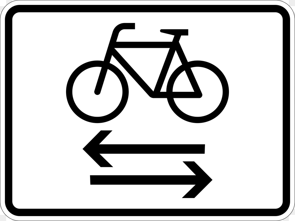 Two Way Cycle Route Crossing Road Clipart, Sign, Symbol, Bicycle, Transportation Png Image