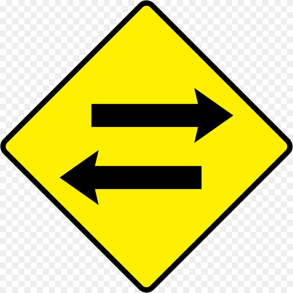 Two Way Traffic Ahead Sign In Ireland Clipart, Road Sign, Symbol Png