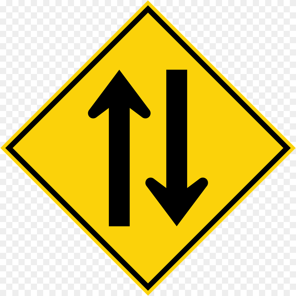 Two Way Traffic Ahead Sign In Malaysia Clipart, Symbol, Road Sign Free Transparent Png