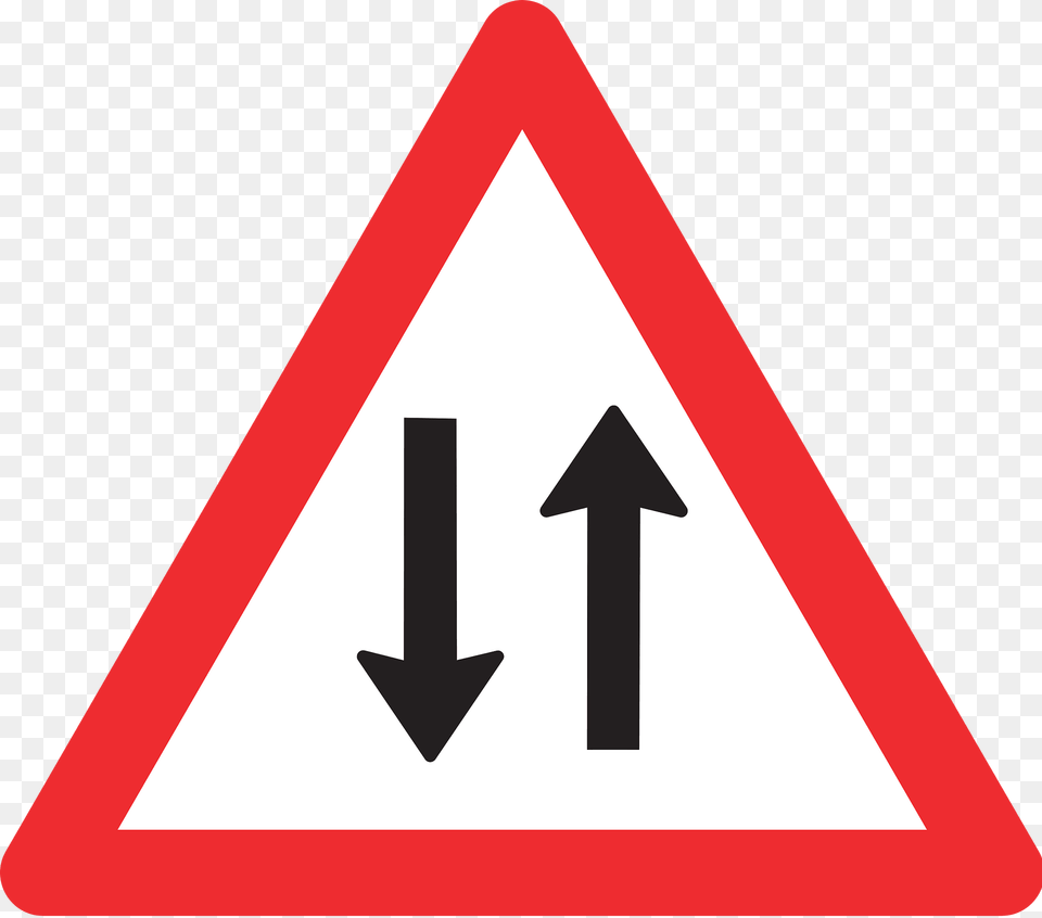 Two Way Traffic Ahead Sign In Switzerland Clipart, Symbol, Road Sign Png