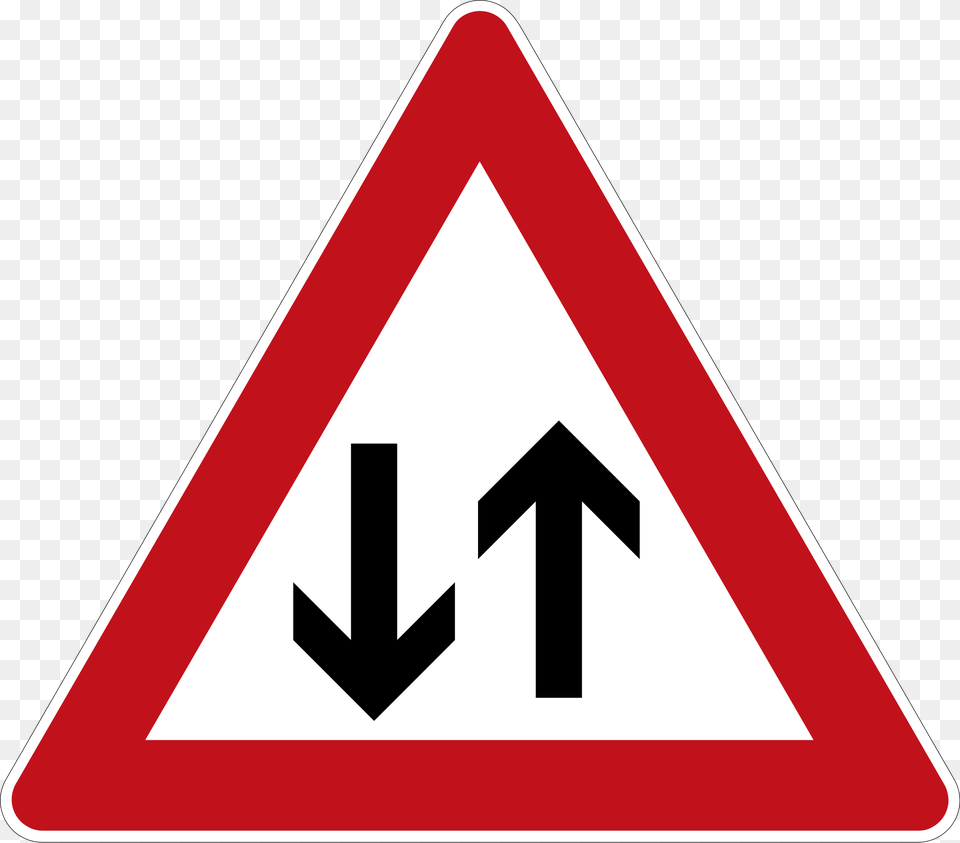 Two Way Traffic Cattle Road Sign, Road Sign, Symbol Free Png Download
