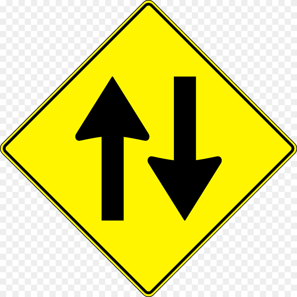 Two Way Traffic Clipart, Sign, Symbol, Road Sign Free Transparent Png
