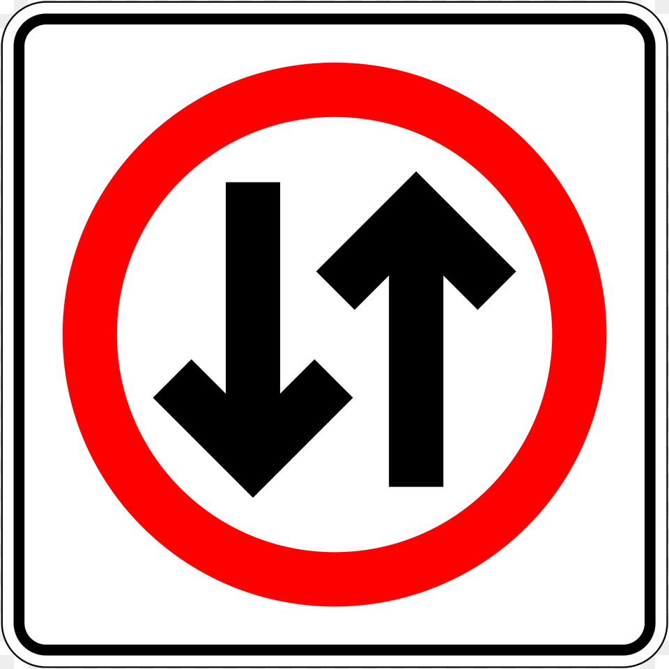 Two Waytraffic Sign In Mexico Clipart, Road Sign, Symbol Free Png Download