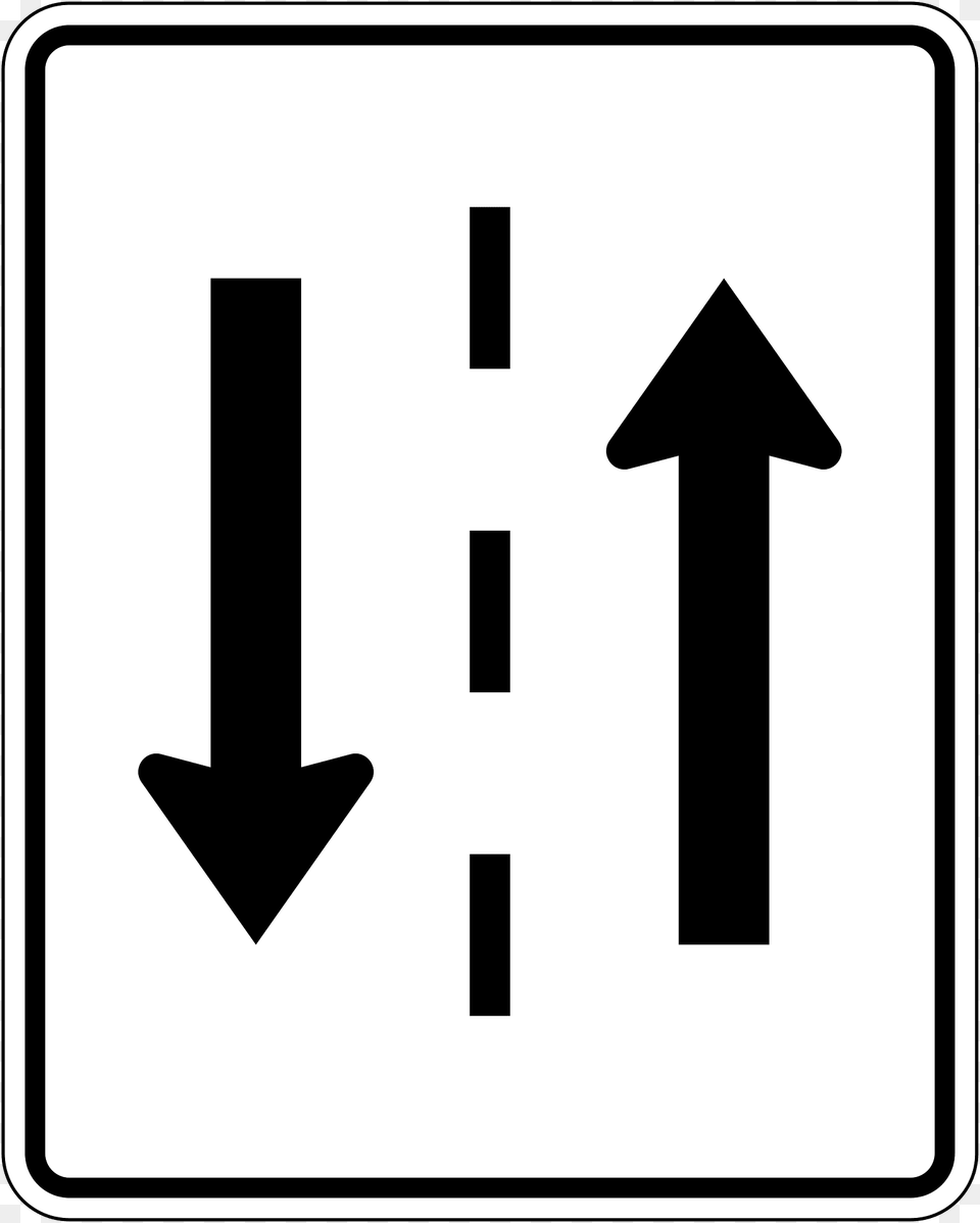Two Waytraffic Sign In Ontario Clipart, Symbol, Road Sign Free Png Download