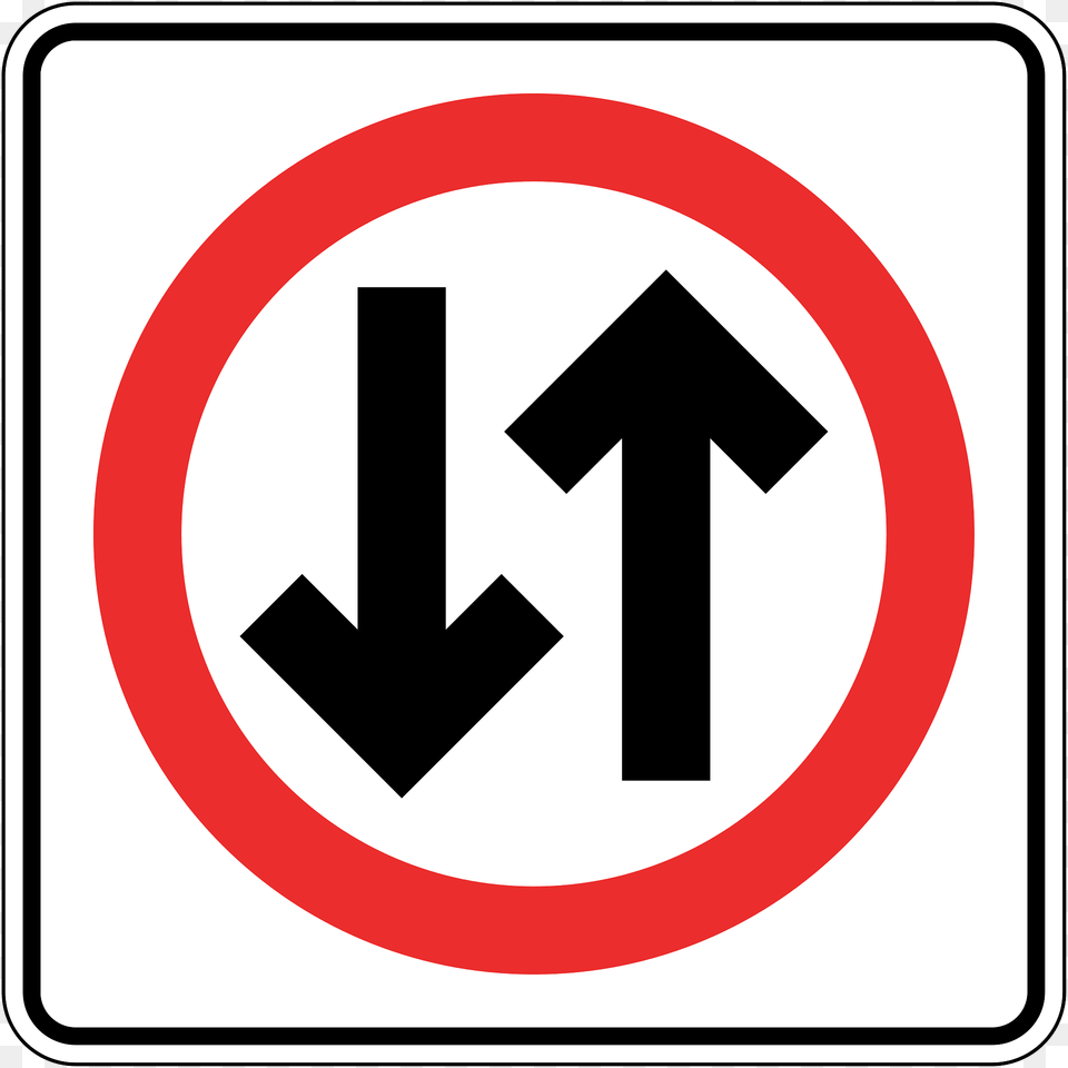 Two Waytraffic Sign In Panama Clipart, Road Sign, Symbol Free Png