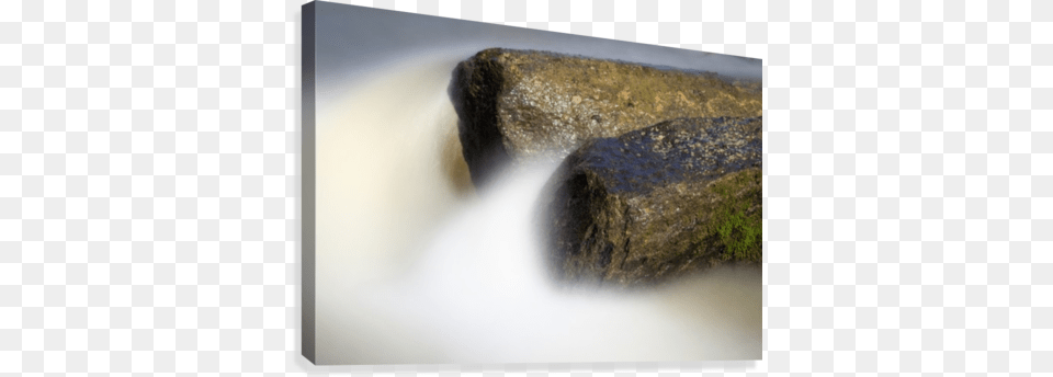 Two Wet Rocks Canvas Print Waterfall, Nature, Outdoors, Water, Rock Png