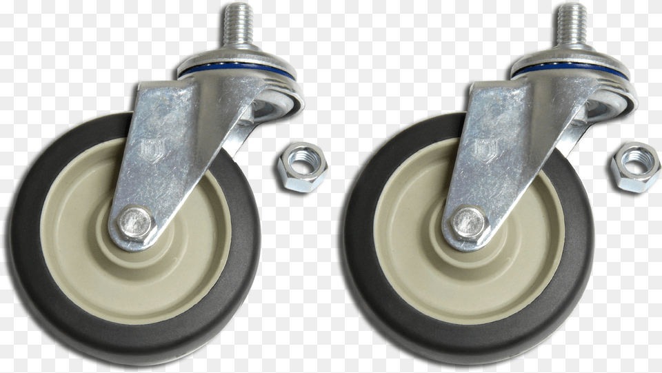 Two Wheels And Screws For A Ladder Roller Skates, Machine, Wheel, Spoke, Alloy Wheel Free Png Download