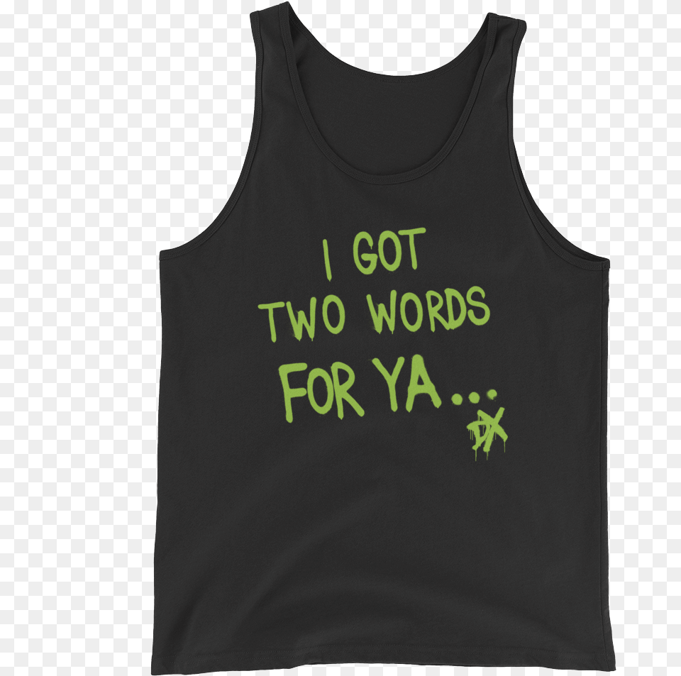 Two Words For Unisex Tank Top Active Tank, Clothing, Tank Top, Vest Png Image