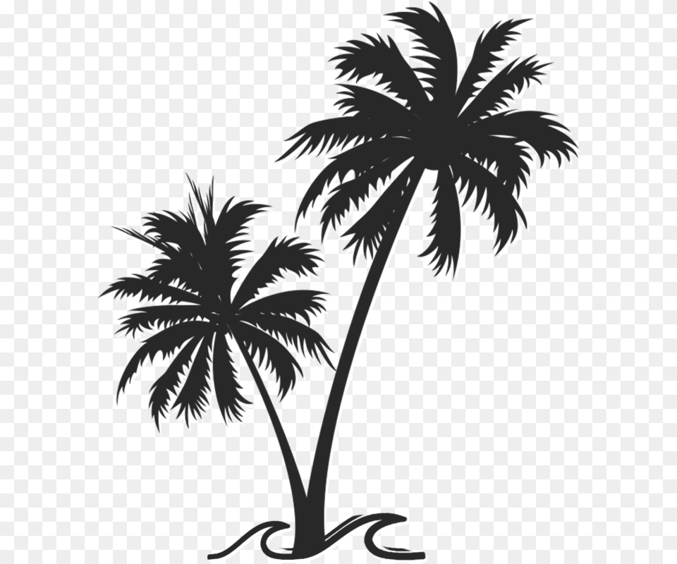 Twogotravelling Couple Travelling The World Two Go Coconut Tree Silhouette, Palm Tree, Plant, Art, Animal Png