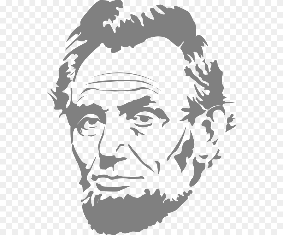Twoton Abe Lincoln, Stencil, Photography, Adult, Male Png