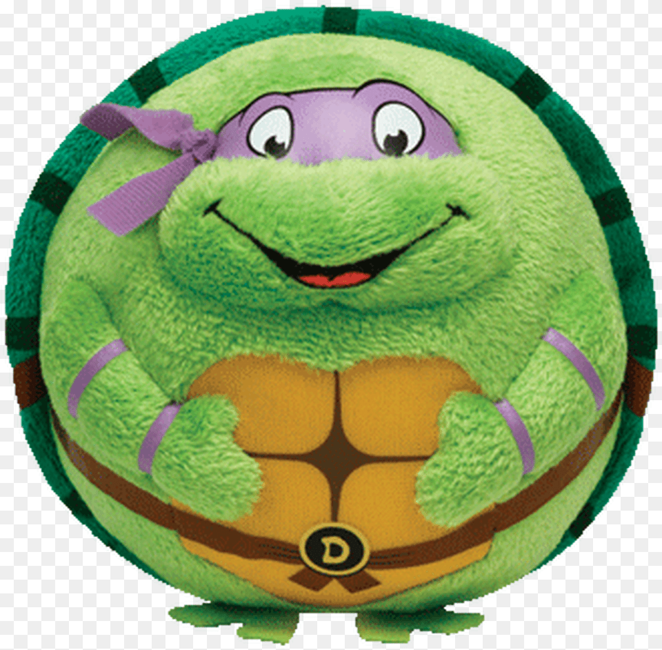 Ty Beanie Ballz Teenage Mutant Ninja Turtles Donatello Tartaruge Di Peluche Rotonde, Ball, Plush, Sport, Tennis Free Png