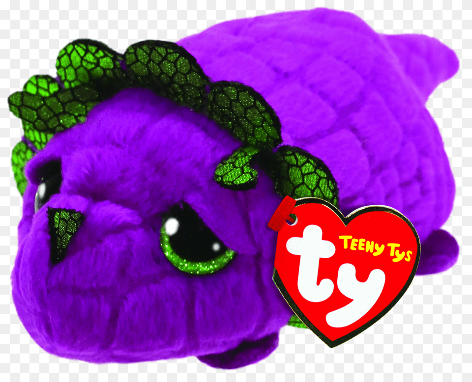 Ty Beanie Boo Landon Dragon Teeny Tys, Plush, Purple, Toy, Flower Png Image