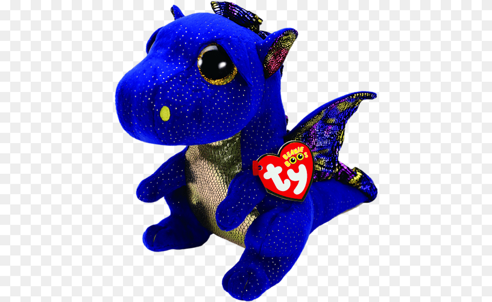 Ty Beanie Boos Med Saffire Dragon Ty Dragon, Plush, Toy Png Image