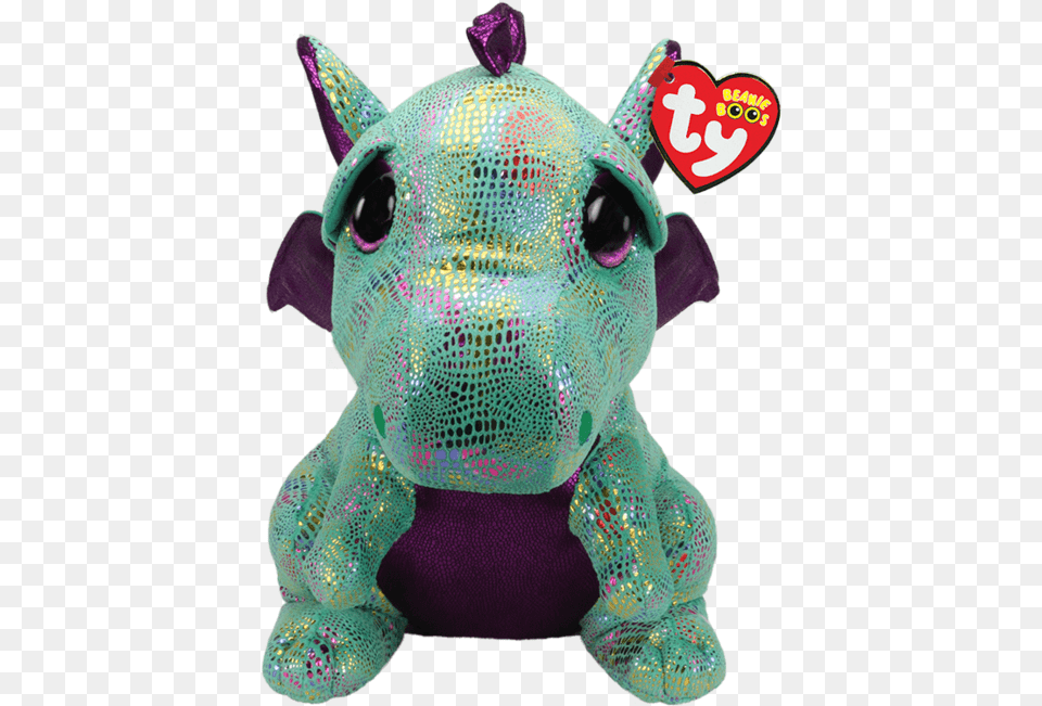 Ty Cinder Green Dragon Large Baby, Plush, Toy, Animal, Reptile Free Transparent Png